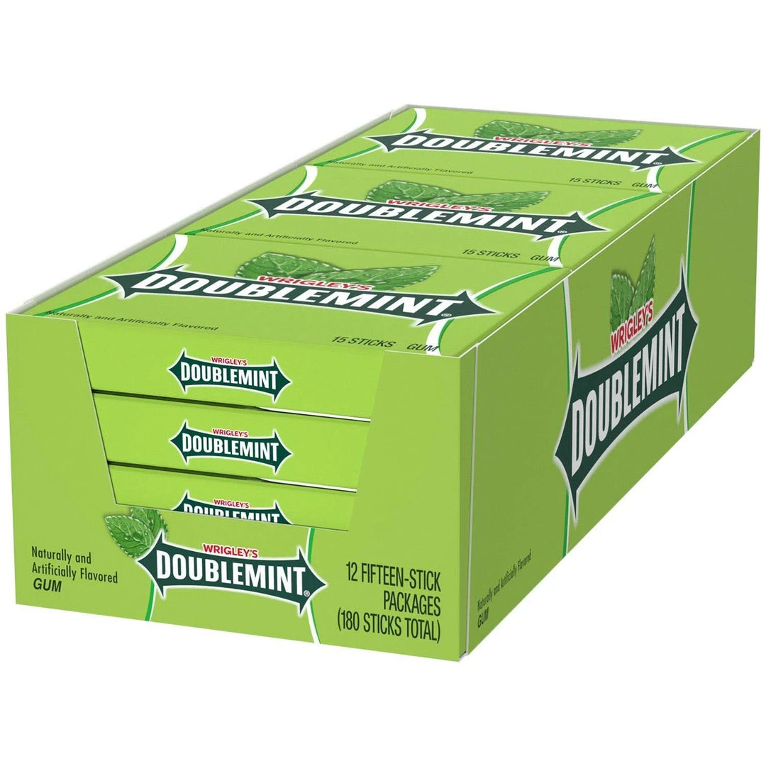 Joy's De'Lights Bulk Wrigley's Doublemint Gum 15 Sticks Box 1 Joy's De'Lights Bulk Wrigley's Doublemint Gum 15 Sticks Box