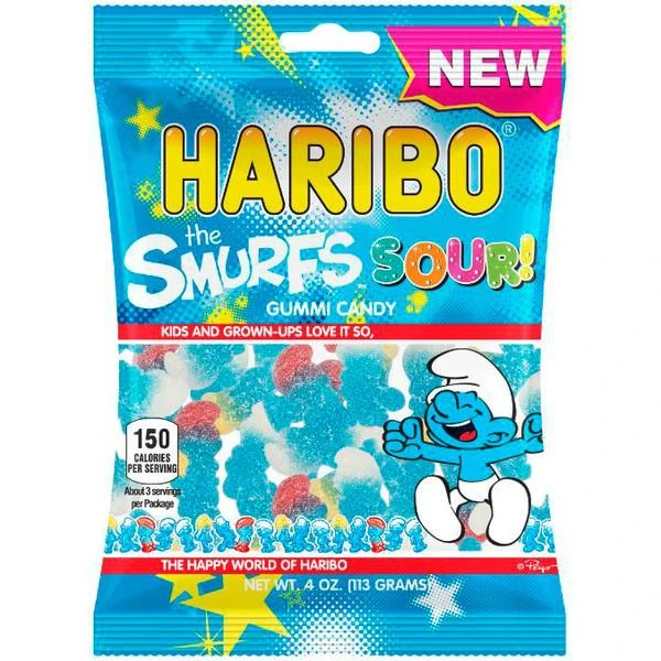 Joy's De'Lights All Candy Haribo Sour Smurfs 1 Joy's De'Lights All Candy Haribo Sour Smurfs