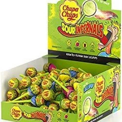 Joy's De'Lights Chupa Chups Sour Infernal Lollipops Bulk All Candy