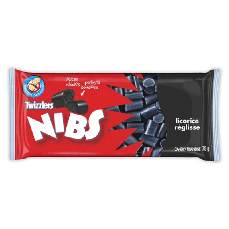 Joys Delights Lolly Shop Online Twizzlers Nibs Licorice 75g 1 Joys Delights Lolly Shop Online Twizzlers Nibs Licorice 75g