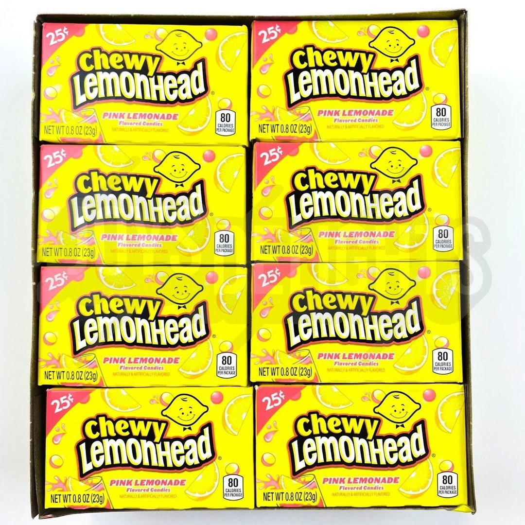 Joy's De'Lights Chewy Pink Lemonade Lemonheads 23g Bulk 2 Joy's De'Lights Chewy Pink Lemonade Lemonheads 23g Bulk