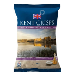 Joys Delights Lolly Shop Online New Arrivals Kent Crisps Sea Salt & Vinegar With Biddenden Cider 40g