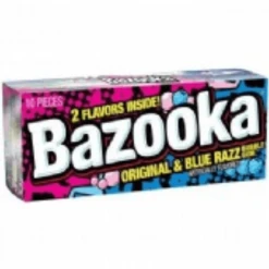 Joy's De'Lights All Candy Bazooka Gum Original & Blue Razz
