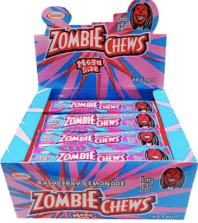 Joy's De'Lights Zombie Chews Raspberry Lemonade Large Bulk 1 Joy's De'Lights Zombie Chews Raspberry Lemonade Large Bulk