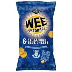 Joys Delights Lolly Shop Online Baked Wee Cheddars Strathodon Blue Cheese 6 Pack UK Chips