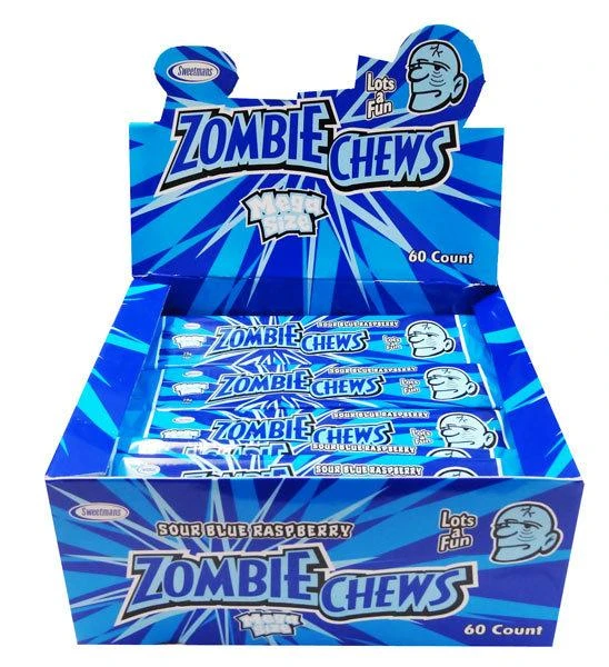 Joy's De'Lights Zombie Chews Sour Blue Raspberry Large Bulk