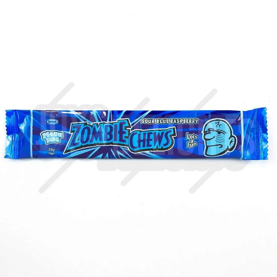 Joy's De'Lights Zombie Chews Sour Blue Raspberry Bar Featured 1 Joy's De'Lights Zombie Chews Sour Blue Raspberry Bar Featured